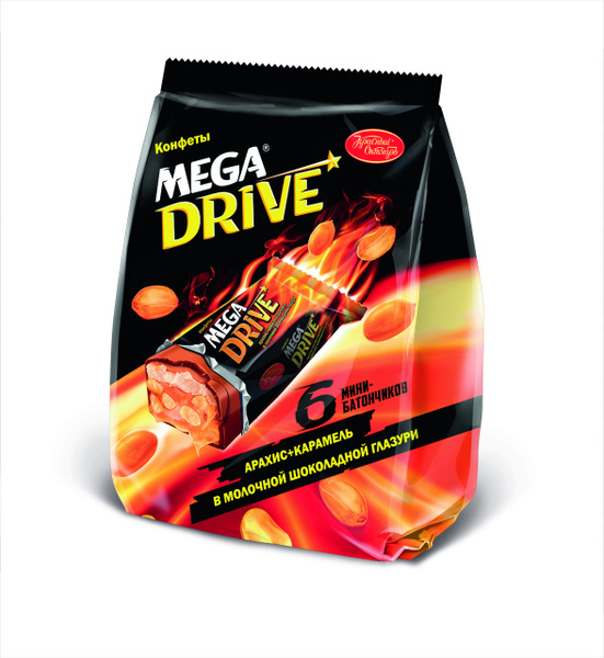 Конфеты Красный Октябрь Mega drive, 210 г - купить с доставкой по ...