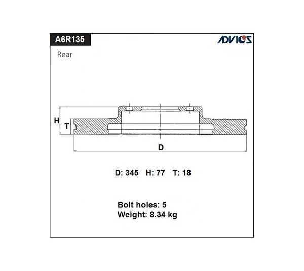 Диск тормозной зад. ADVICS - купить по низкой цене в интернет-магазине ...