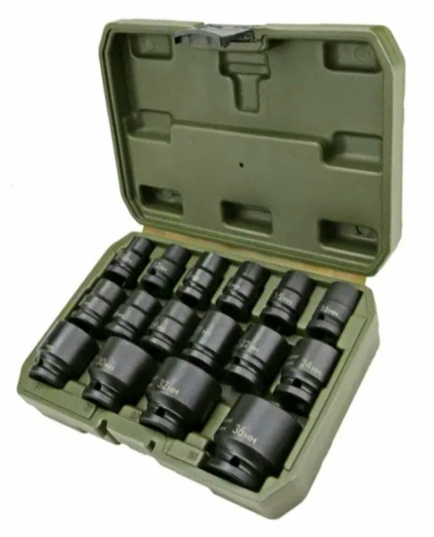 Набор головок 1/2" ударных, 10-36 мм, 16 штук, "Дело Техники" 660116 ...