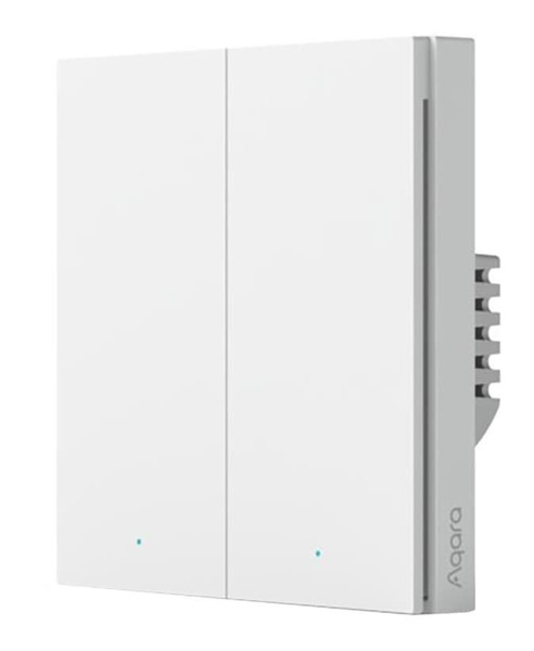 Умный выключатель Aqara Smart Wall Switch H1 EU, двухклавишный, белый ...