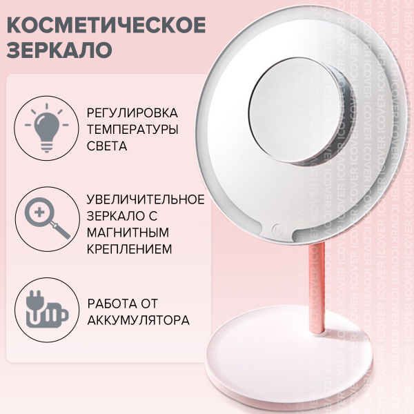 Зеркало косметическое QDH Зеркало с подсветкой для макияжа Xiaomi ...