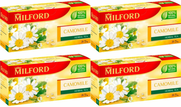 Травяной чай Milford Ромашка в пакетиках 1,5 г 20 шт в упаковке ...