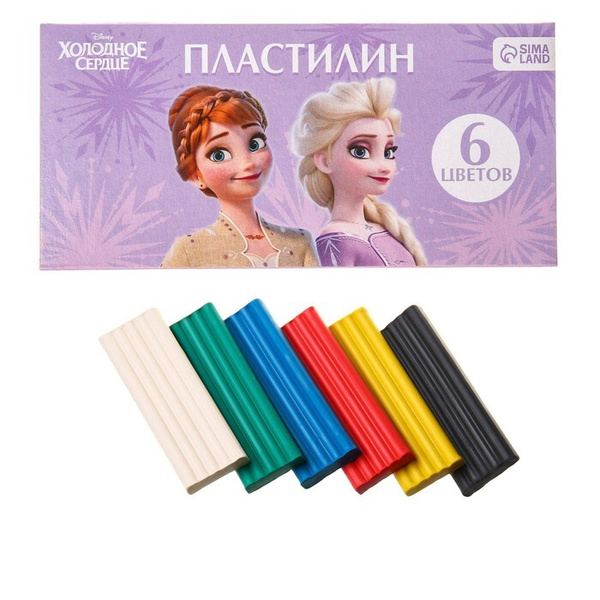 Пластилин 6 цветов 90 г, Холодное сердце - купить с доставкой по ...