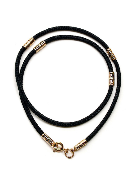 Гайтан золотой со вставками "Меандр" 2мм. - купить с доставкой по ...