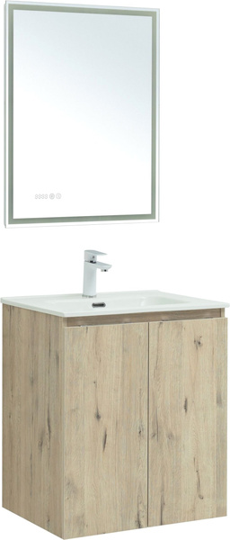 Мебель для ванной Aquanet Алвита new 60 подвесная, дуб веллингтон белый ...