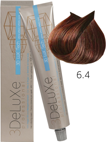 3DELUXE PROFESSIONAL 6.4 Крем-краска для волос ТЕМНЫЙ БЛОНДИН МЕДНЫЙ ...