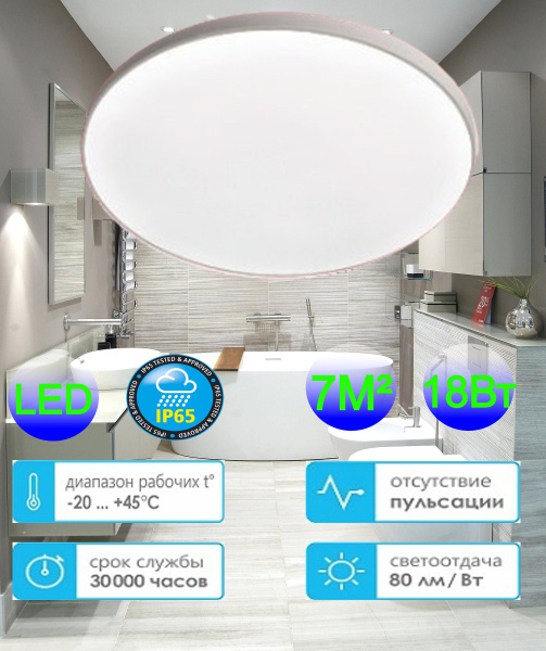 Люстра потолочнаяLEEKСвет-к с/д (потолочный) LE LED BL IP65_Нейтральный ...