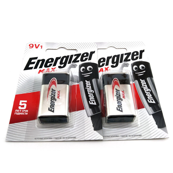 Energizer Батарейка Крона (6LR61, 1604A), Щелочной тип, 9 В, 2 шт ...