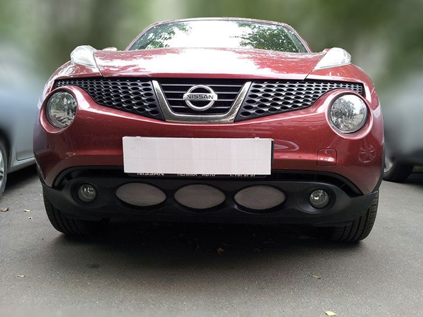 Как снимать решетку ниссан жук Защитная сетка радиатора хром Nissan Juke (2010-2014) / съемная решетка на бампе