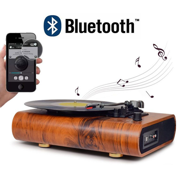 Классический Виниловый проигрыватель с 3 скоростями, Bluetooth, 2 ...