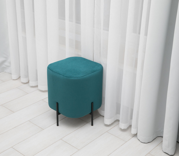 Пуф МЯКОТЬ. пуфик в стиле лофт кругло-квадратный, Искусственная замша ...