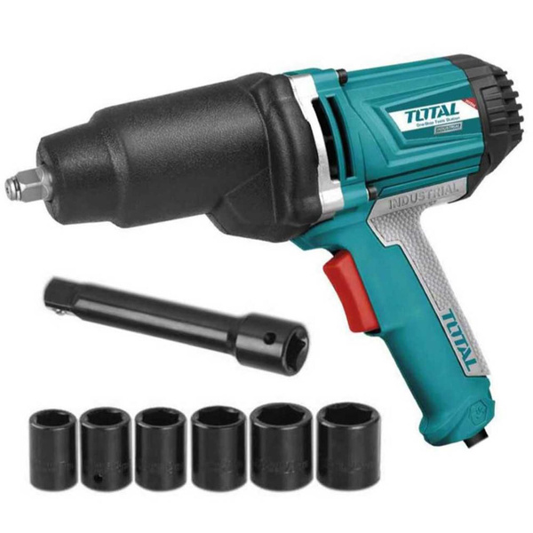 Гайковерт электрический 1/2", 550 Нм, 1050Вт, 6 головок, кейс TOTAL ...