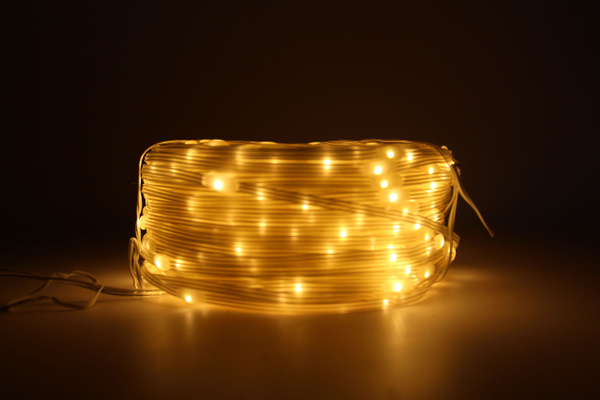 Новогодняя гирлянда уличная леска "капли" 1000 LED, тёплая белая ...