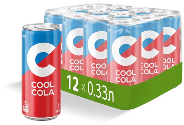 Газированный напиток Очаково Cool Cola(Кул Кола),Ал. Банка, 12 штук по ...