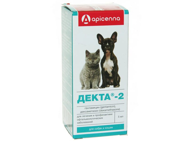 Apicenna Декта-2 глазные капли для собак и кошек, 5 мл купить на OZON ...