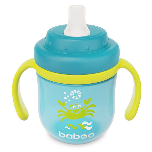 Кружка-поильник Baboo Marine с силиконовым носиком, 200 мл, 6 м ...