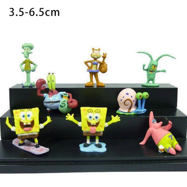 Набор ГУБКА БОБ (8 штук) игрушки фигурки / СПАНЧ БОБ крабс патрик ...