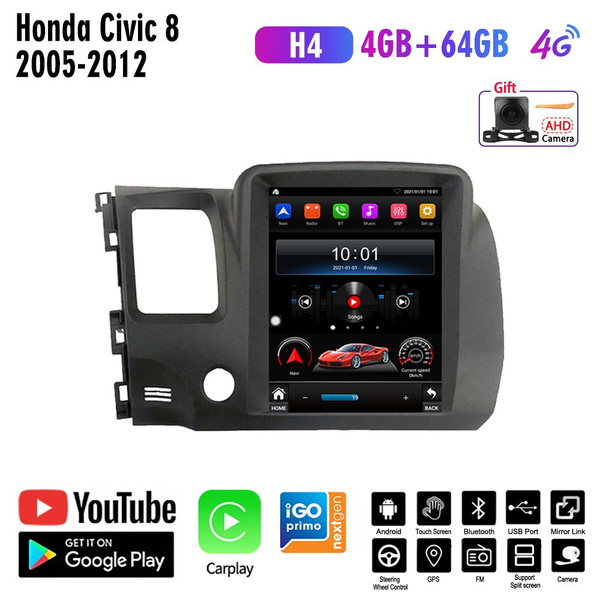 Штатная магнитола 2 дин Андроид Тесла Стиль Экран Хонда Цивик/Honda ...