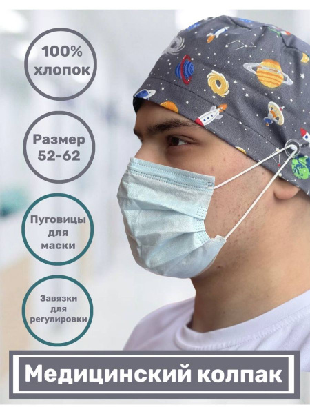 Медицинский колпак шапочка мужская и женская чепчик - купить с ...