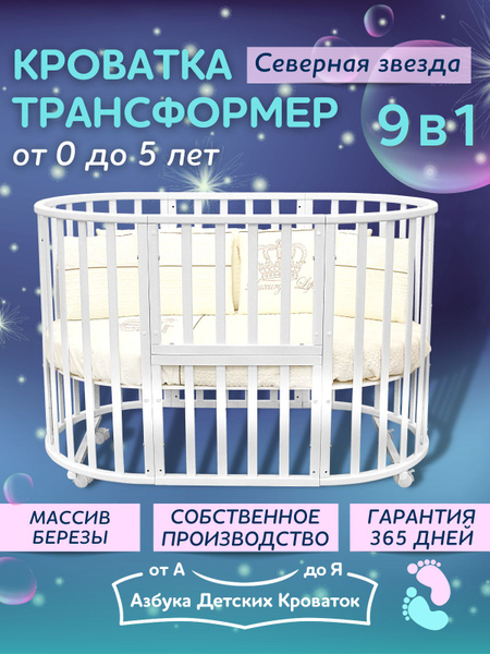 Азбука Кроваток, Детская кровать для новорожденных трансформер 9в1 ...