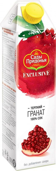 "Сады Придонья" Exclusive сок гранатовый 1л, 6 штук - купить с ...