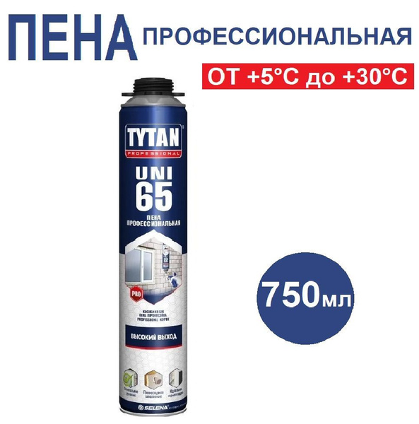 Профессиональная монтажная пена Tytan Professional 65 UNI, 750мл Летняя ...