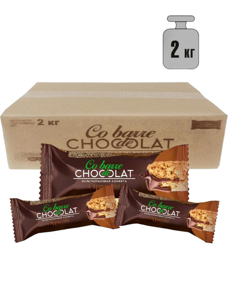 Характеристики Мультизлаковые конфеты "Co barre de CHOCOLAT'' со вкусом ...