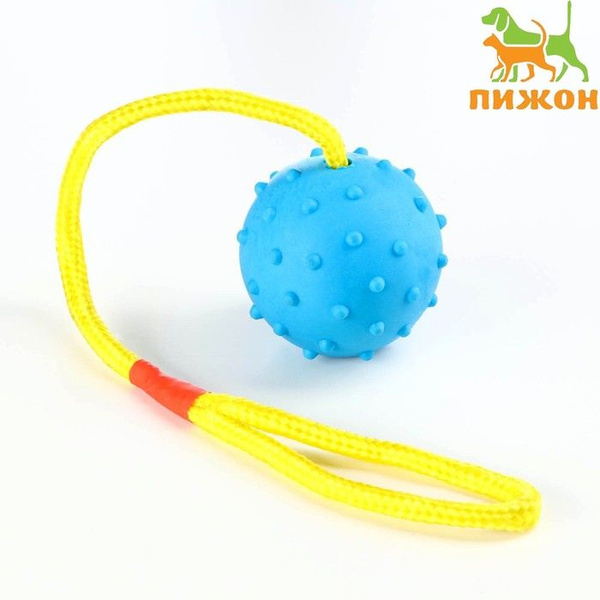 Игрушка мяч на веревке, 6 см, синяя - купить с доставкой по выгодным ...