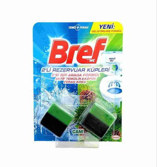 Кубики для сливного бачка Bref Duo-Cubes с АРОМАТОМ ХВОИ (50 г x 2 шт ...
