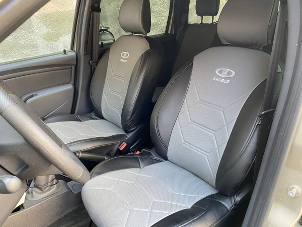 Чехлы Лада Ларгус Lada Largus 5 мест с 2021-2023 з/с раздельная. Цвет ...