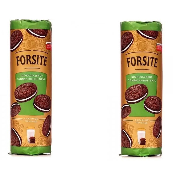 Яшкино Печенье сахарное FORSITE "Сэндвич с шоколадно сливочным вкусом ...