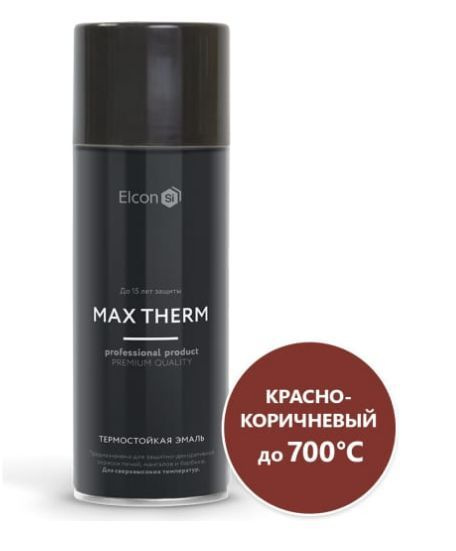 Аэрозольная краска Elcon Термостойкая эмаль до 700 градусов аэрозоль ...