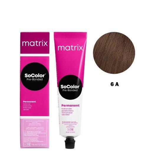 MATRIX Краска Matrix SoColor Pre-Bonded 90 мл тон 6A - купить с ...
