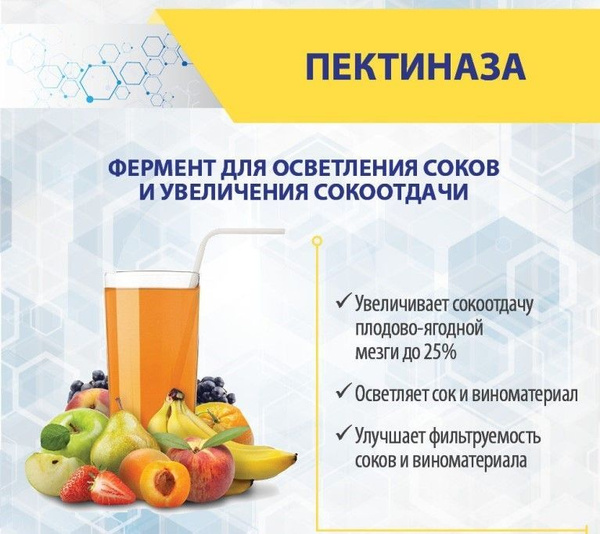 Пектиназа (Pectinase) 100 г фермент для расщепления пектина - купить с ...