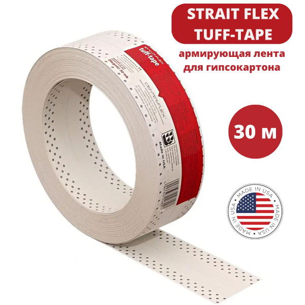 Углоформирующая армирующая лента Tuff-Tape Strait Flex, "американка ...