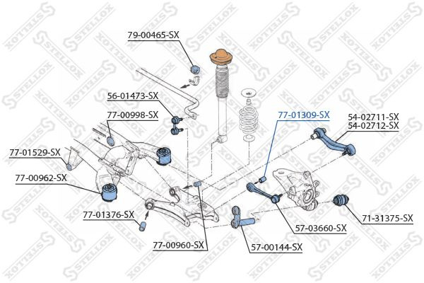 Сайлентблок зад. развального рычага пер. BMW E53 3.0i-4.8i/3.0TDi 00-06 ...