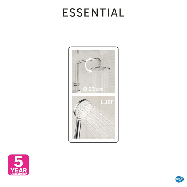 Душевой комплект sensea Душевая система верхний душ Essential Хр Sensea ...