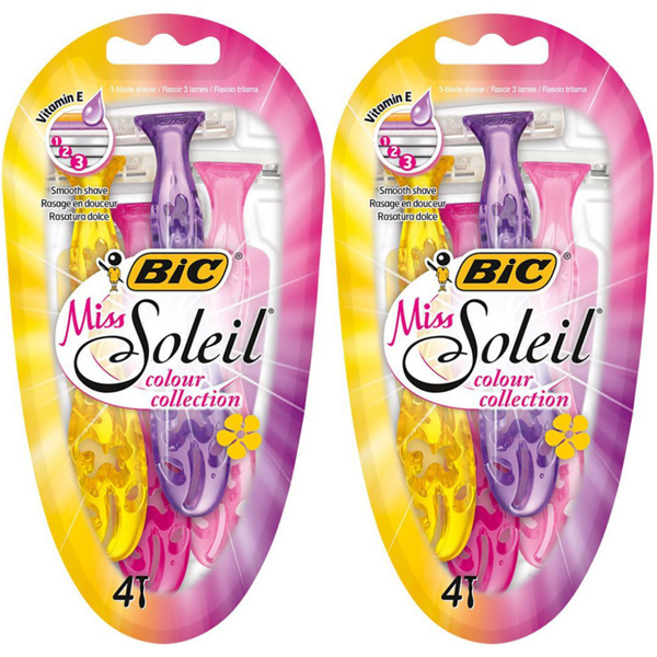 Bic Станки одноразовые женские Miss Soleil Colour, 4 шт/уп, 2 уп ...