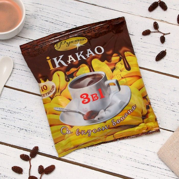 Какао 3 в 1 "Фунтик" со вкусом банана, 20 г - купить с доставкой по ...