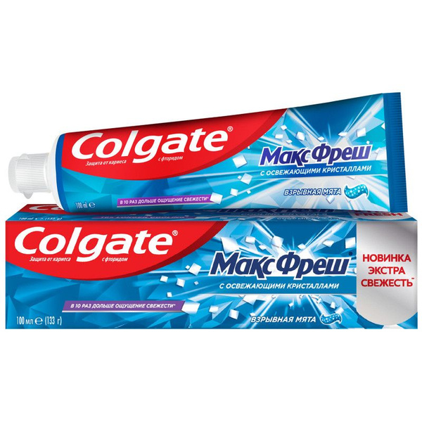Зубная паста Colgate Макс Фреш Взрывная мята с освежающими кристаллами ...
