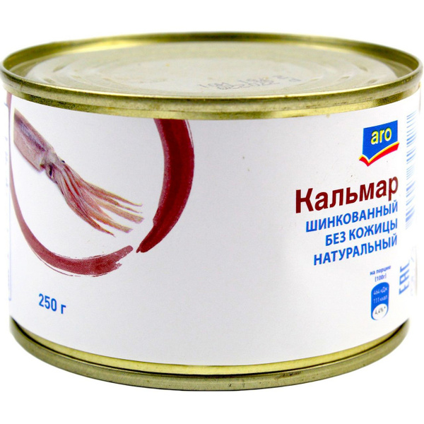 Aro Кальмары очищенные натуральные шинкованные, 250г - купить с ...