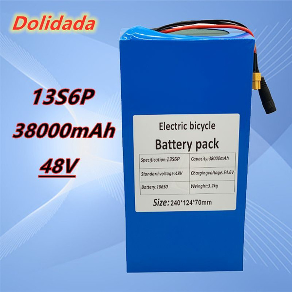 48V 38ah 13s6p Литиевый аккумулятор 48V 38000 mAh 2000W Электрический ...