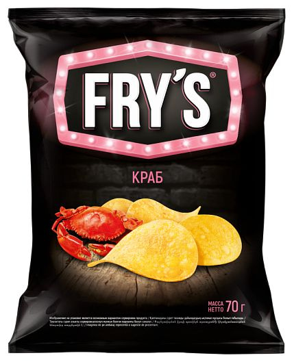 Чипсы FRYS КРАБ, 70 г - купить с доставкой по выгодным ценам в интернет ...
