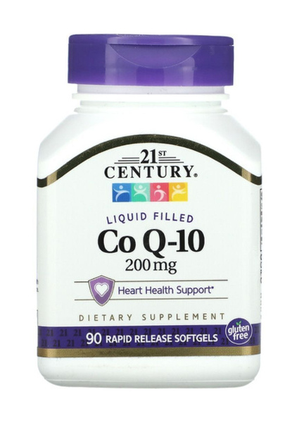 21st Century CoQ10, Жидкий Коэнзим Q10 - 200 мг - 90 капсул - купить с ...