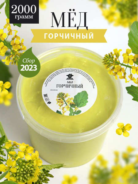 Горчичный мед густой 2000 г, без сахара, к чаю, десерт - купить с ...