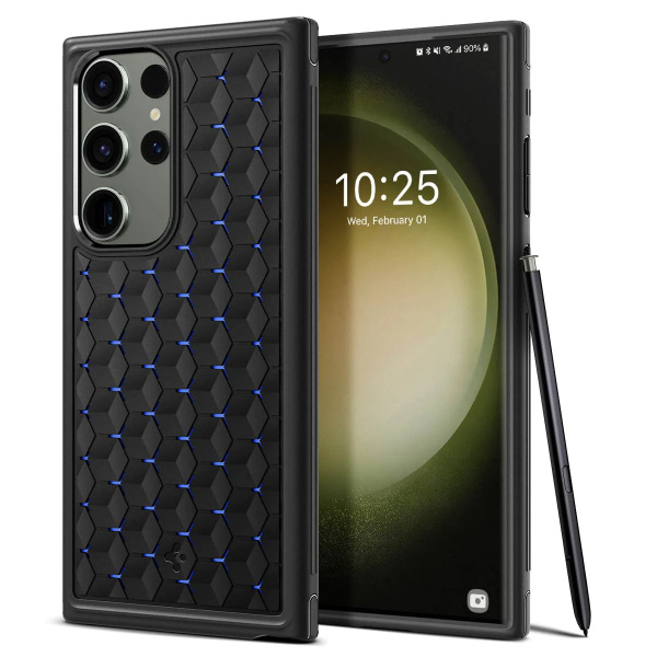 Чехол для Galaxy S23 Ultra Spigen (ACS05616) Cryo Armor Matte Black ...