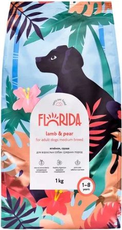 FLORIDA сухой корм для взрослых собак средних пород, с ягненком и ...