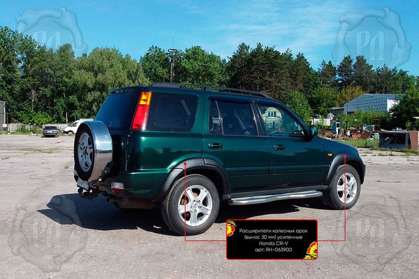 Расширители колесных арок (под покраску) Honda CR-V 1999-2001 (I ...