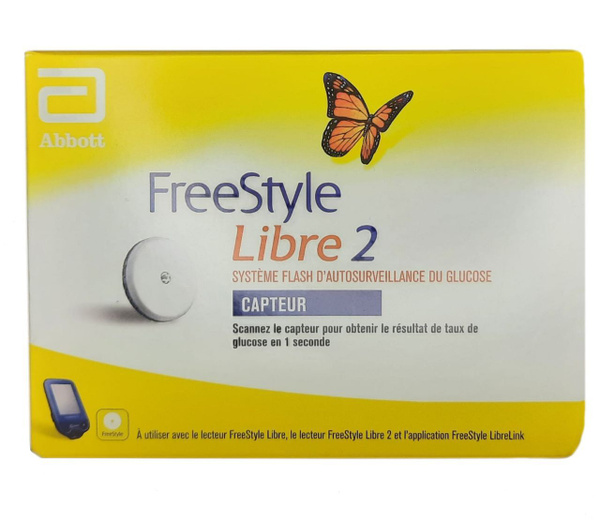 Датчик FreeStyle Libre 2 Франция Глюкометр для измерения уровня сахара ...