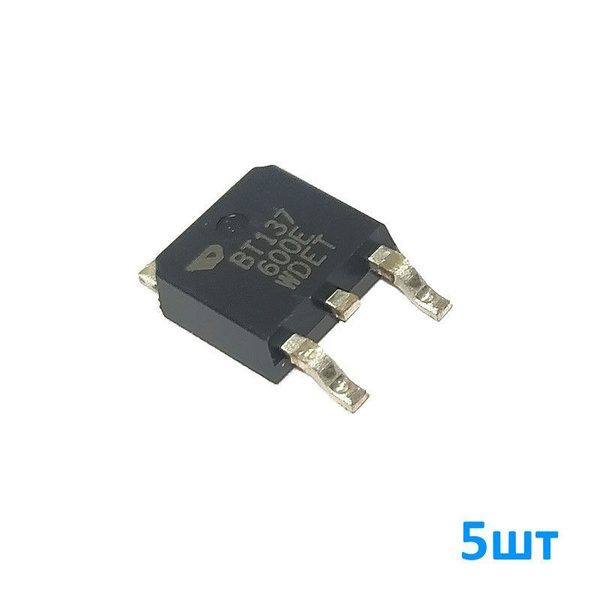 BT137-600E SMD, Симистор, 600В, 8А, корпус DPAK (TO252), партномер ...
